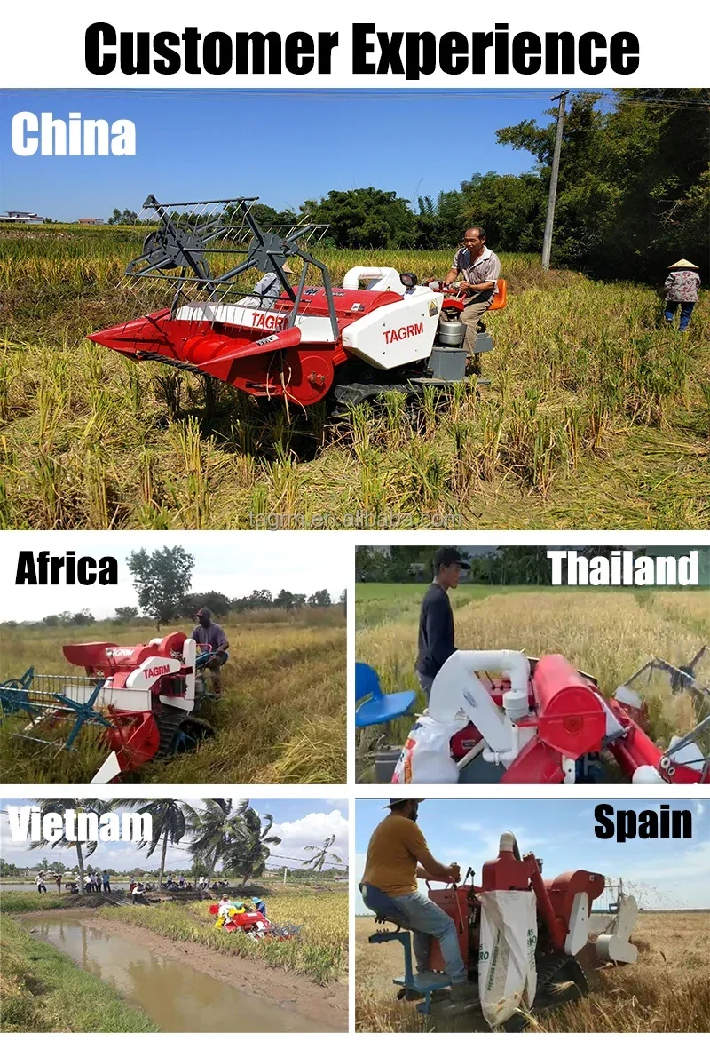 Automatic 13HP New Wheat Rice  - Combine Harvester Mini recension och pris